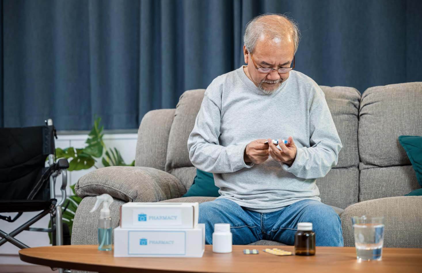 Man Using Medication